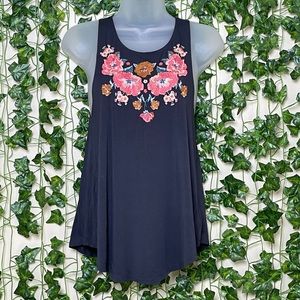 Soft & Sexy Floral Embroidered Tank Size S